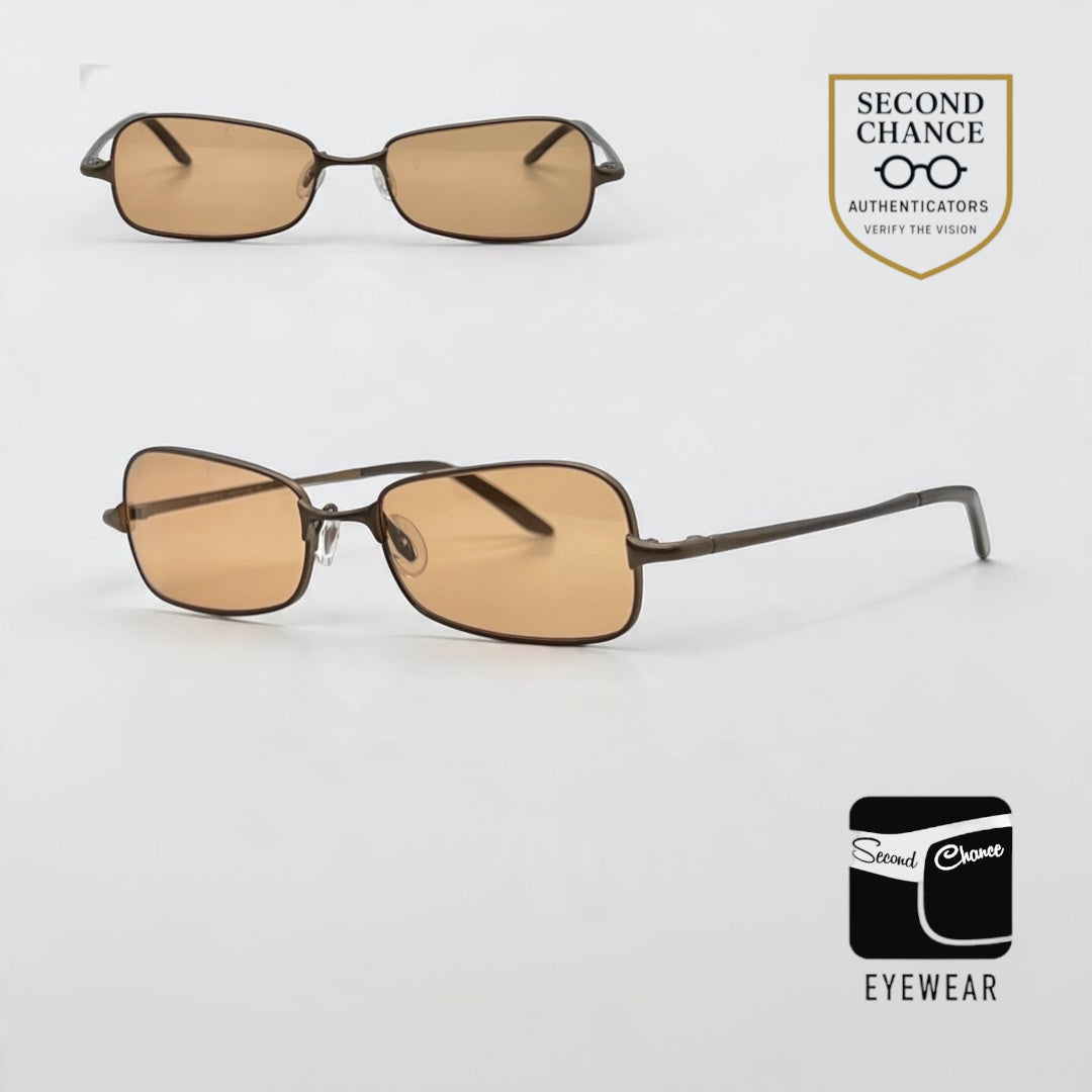 Prada VPR 72C-Y2K Bronze Sunglasses-New Solid Amber Custom Lenses-Italy