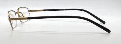 Chanel Gold Semi-Rimless Vintage-Eyeglasses 50-19 Unworn Italy