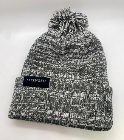 Serengeti Pom-Pom Knit Hat - Gray/White, Brand New, Unworn, One Size Fits Most