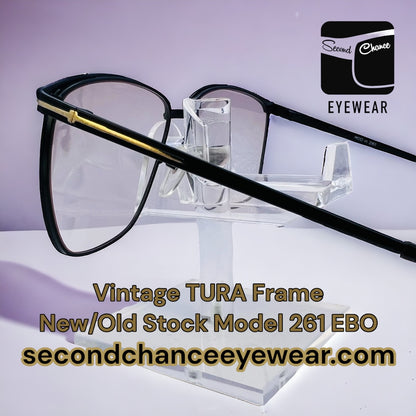 VINTAGE TURA FRAMES-Mod. 261 EBO NEW/OLD STOCK-1970’s Era Full Rim-Made In Japan