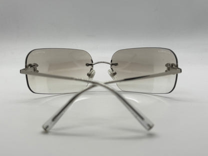 CHANEL 4017-D Silver Rimless Sunglasses Swarovski CC Logo Deadstock