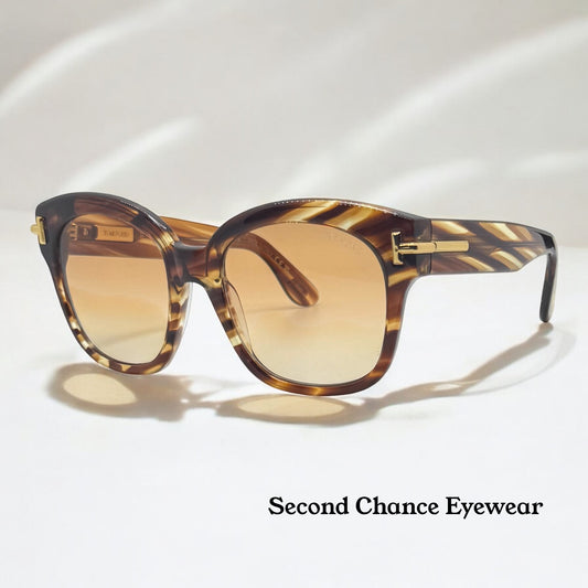 TOM FORD SUNGLASSES – ICON COLLECTION TF1235 55F – Blonde Havana w/ Zeiss Lenses – NEW
