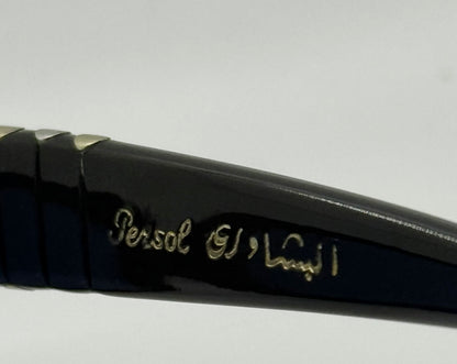 Persol 6156-Arabic Export-Blue Mineral Glass-Vintage 1940s-Deadstock-Rare