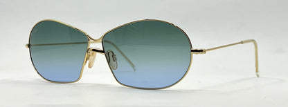 Italian Gold Metal Sunglasses w/New Custom Gradient Lenses-Unworn
