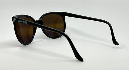 Vuarnet Pouilloux 4002 Vintage Sunglasses Black Brown Lenses-Made in France