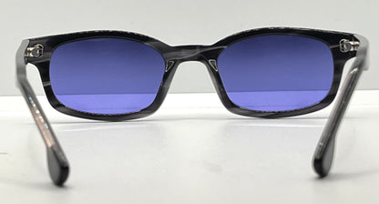 FICTION by l.a. Eyeworks TOM 033 Sunglasses-w/ New, Solid MIDNIGHT VIOLET Custom Lenses