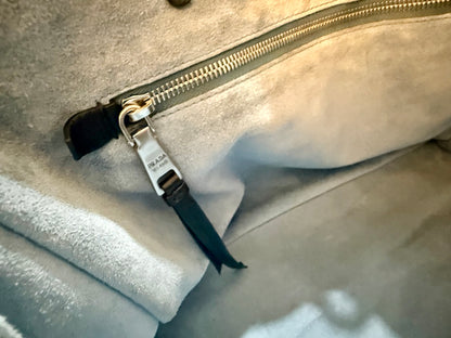 Prada Milano VINTAGE Leather Tote Bag-Suede Interior-Italy