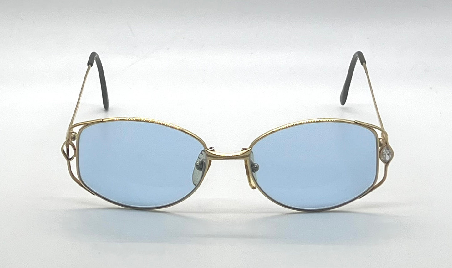 Giorgio Armani 206 703 Vintage Sunglasses-New Sky Blue Custom Lens-Unworn/Italy