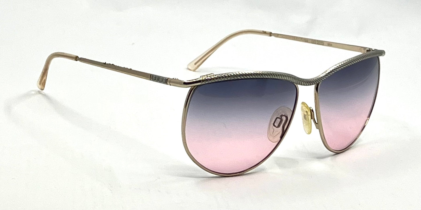 Gucci GG2232 95N-Vintage  Silver Sunglasses-New Blue/Rose CustomLenses