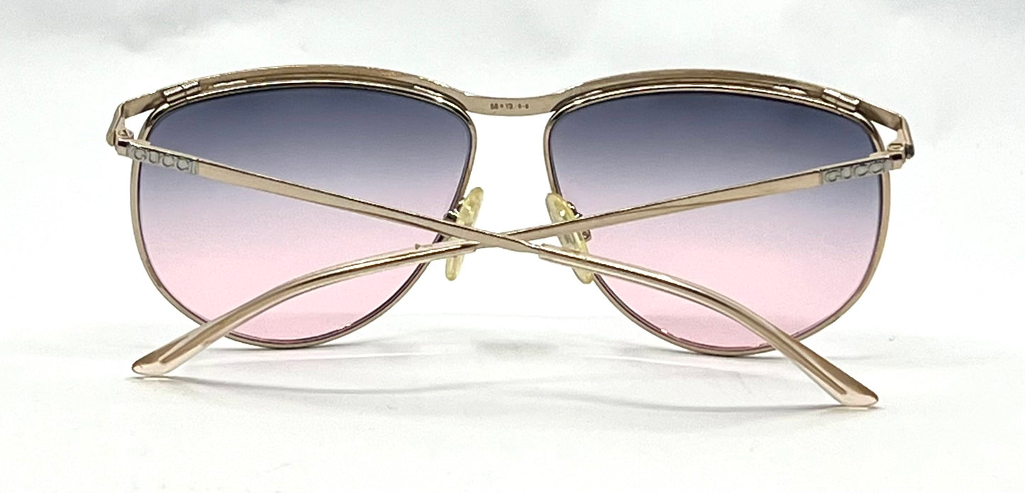 Gucci GG2232 95N-Vintage  Silver Sunglasses-New Blue/Rose CustomLenses