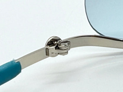 CHANEL C232-7H Rimless Shield Sunglasses Turquoise Melanin Lens-Deadstock