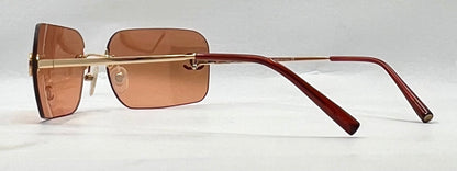 Chanel 4017-D Rimless Shield Sunglasses Swarovski CC-Unworn/Y2K Vintage-Italy