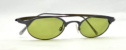 Rodenstock R4241-Y2K Vintage Oval Sunglasses-New Custom Bottle Green Tinted Lenses