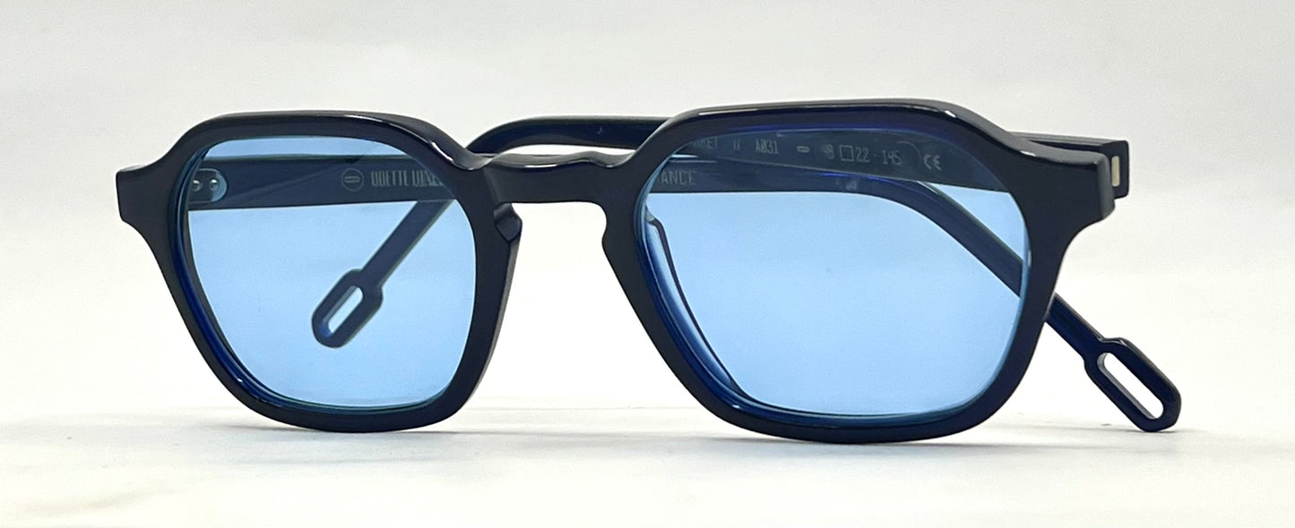 Odette Lunettes Jarret II A031 Sunglasses w/New Sky Blue Custom Tinted Lenses