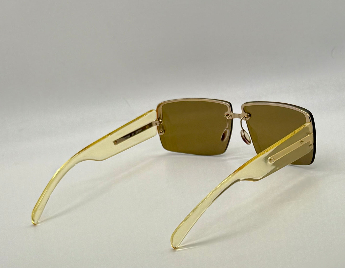 Prada SPR58B Rimless Vintage Shield Sunglasses Deadstock/Unworn-Italy