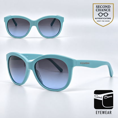 DG4149 2586/8F Turquoise Cat-Eye-Vintage Sunglasses Blue Gradient Lenses-Unworn