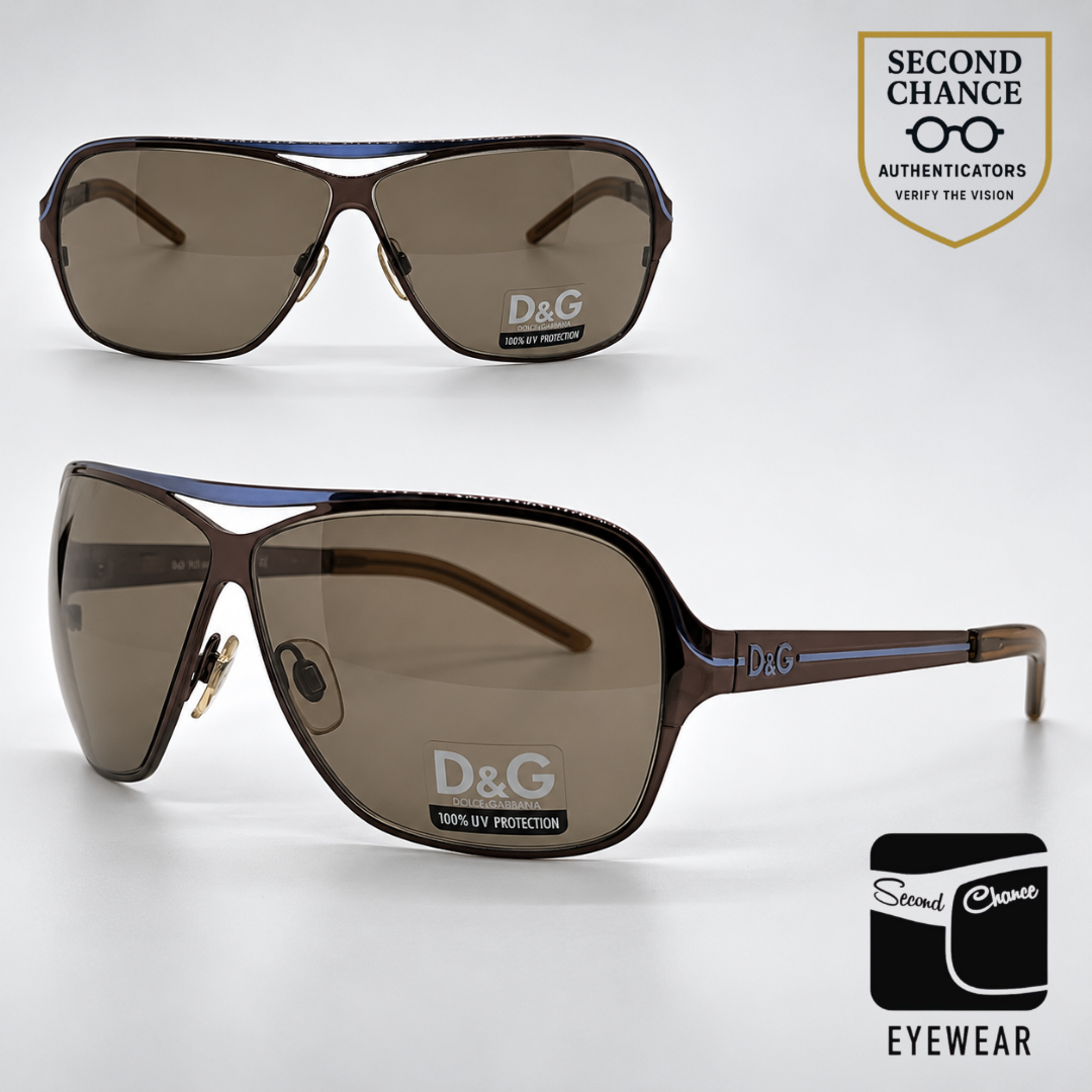D&G 6004 07/73 Aviator-Vintage Sunglasses Bronze Blue Brown-Unworn