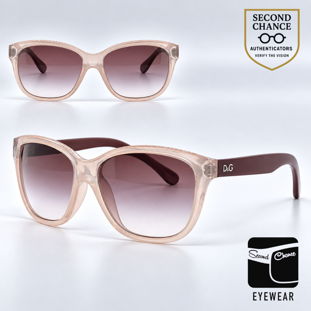 D&G8072 1632/8H Wayfarer-Vintage Sunglasses Blush-Burgundy Pink-Unworn