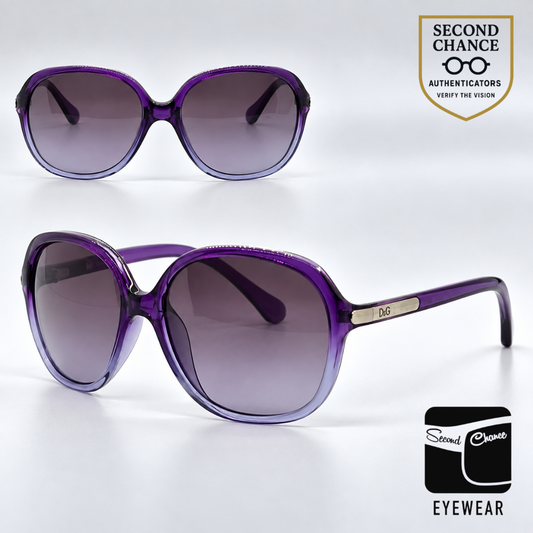 D&G 8086 1784/8H Oversized-Vintage Sunglasses Purple-Lilac Gradient-Unworn