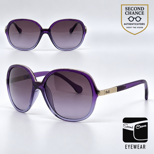 D&G 8089 1784/8H Oversized-Vintage Sunglasses Purple-Lilac Gradient-Unworn