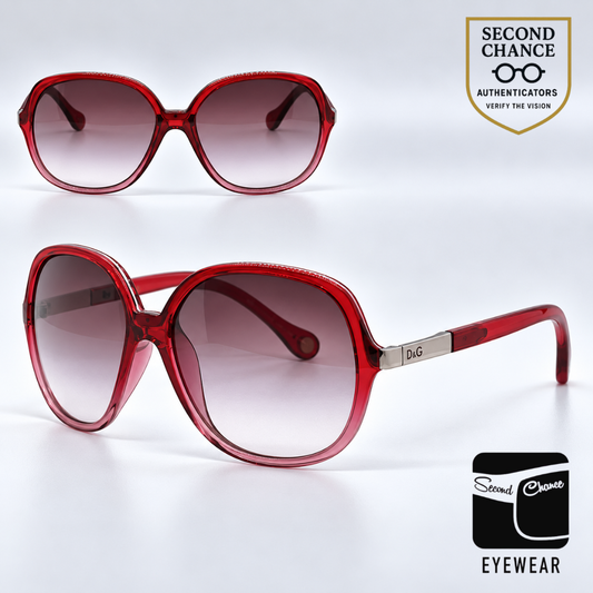 D&G8089 1785/8H Oversized-Vintage Sunglasses Red-Pink Gradient-Unworn