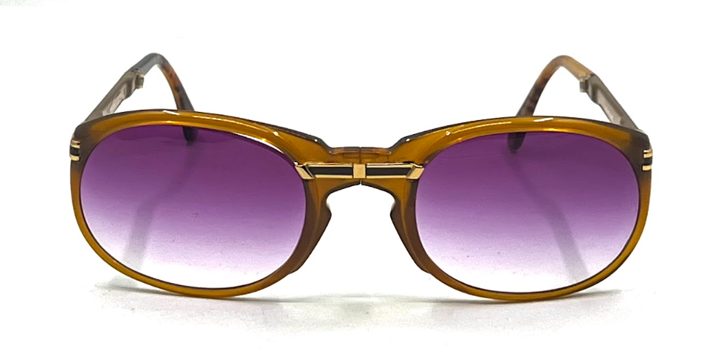 Derapage Italy Vintage Folding Sunglasses-New Purple Gradient Custom Lenses-NOS