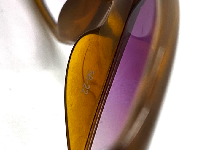 Derapage Italy Vintage Folding Sunglasses-New Purple Gradient Custom Lenses-NOS