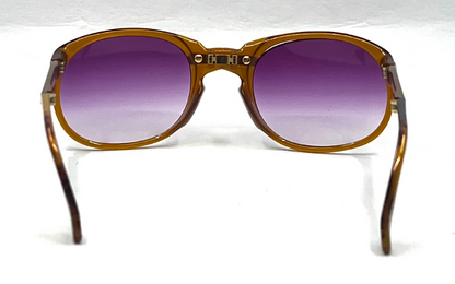 Derapage Italy Vintage Folding Sunglasses-New Purple Gradient Custom Lenses-NOS