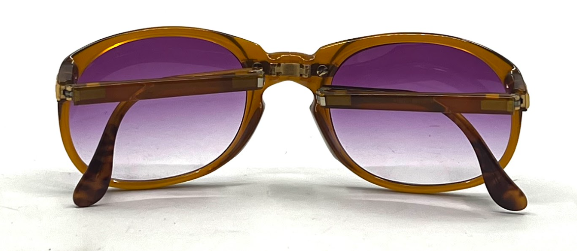 Derapage Italy Vintage Folding Sunglasses-New Purple Gradient Custom Lenses-NOS