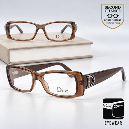 Dior CD3136 HKM Rectangular Vintage Optical Frame-Light Brown Copper-Unworn