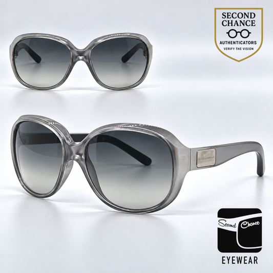 Dolce and Gabbana DG6049 773/8G Oversized-Vintage Sunglasses Silver-Grey Gradient-Unworn
