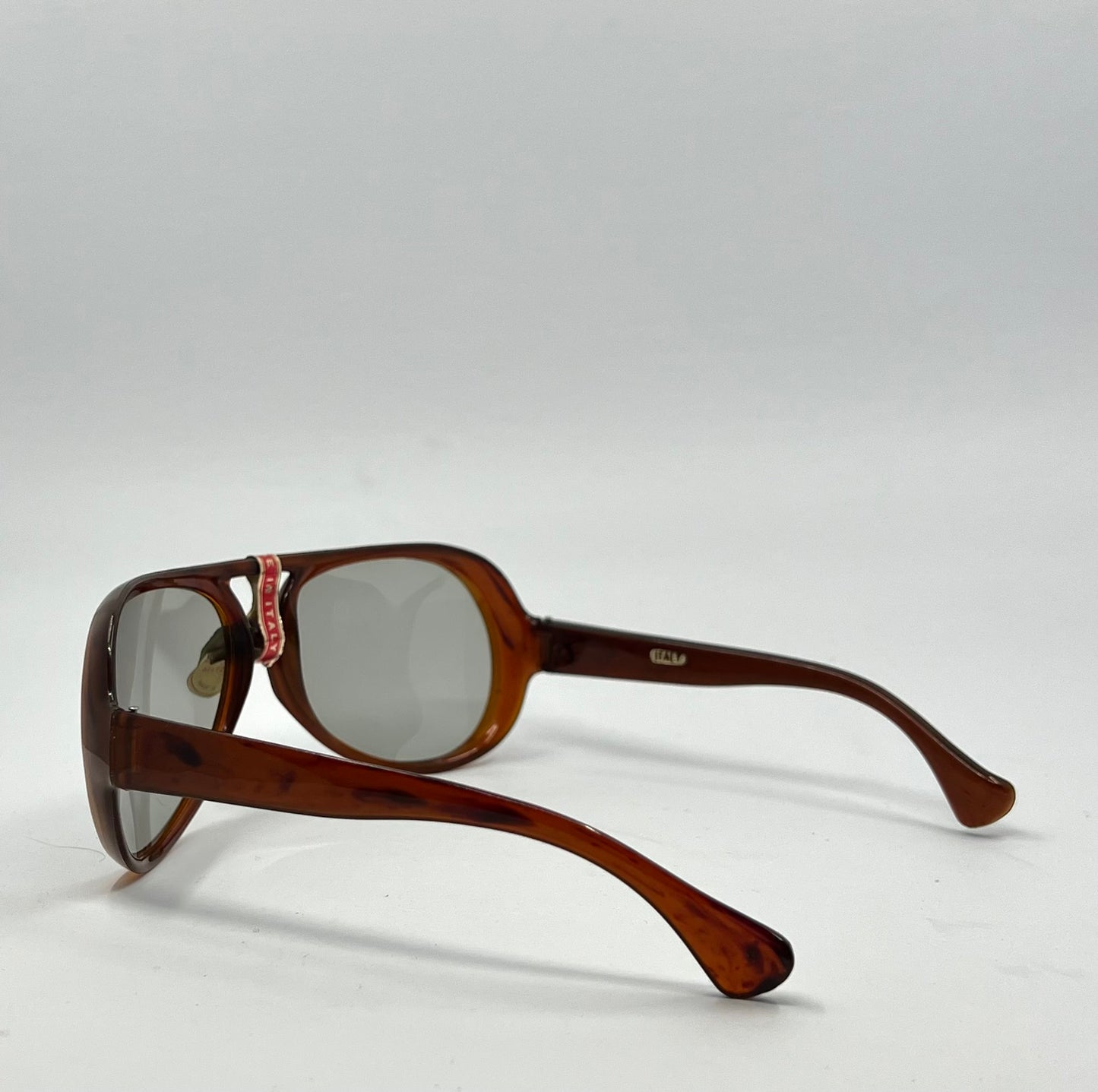 The 70s|80s Italian Sunglasses – Unworn Vintage Aviator Amber Acetate-Org. Lenses