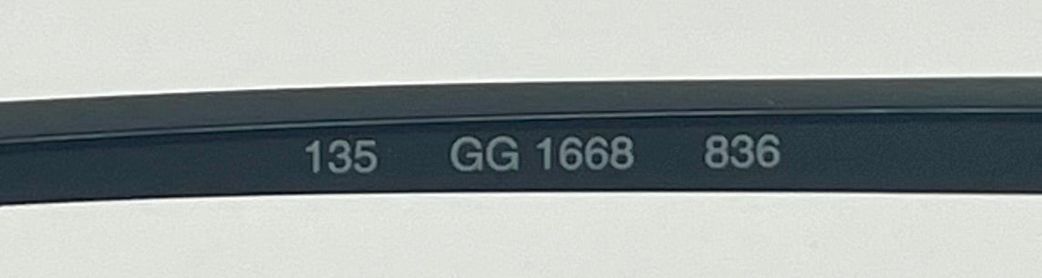 Gucci GG1668 836 Y2K Vintage Oval Sunglasses w/New Custom Light Blue Lenses