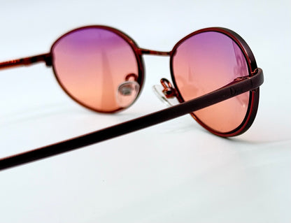 Christian Dior CD3605 32S Y2K Red Oval Sunglasses w/Custom Sunset Gradient Lenses