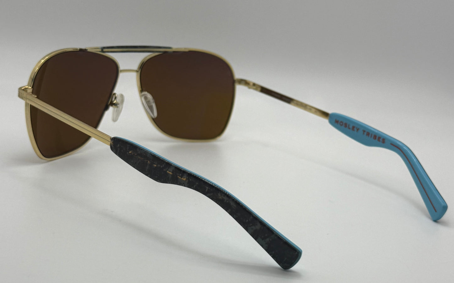 Deadstock Mosley Tribes BECKER-MT2023S 5035/33-Gold Aviator with Brown Lenses