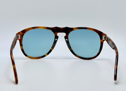 Vintage Persol 649 Sunglasses 1090/3R - Blue Prince of Wales Havana with Polarized Blue Lenses | Collector’s Condition