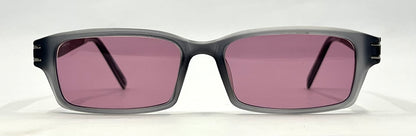 Garrison Perspectives-GP1208 Grey Crystal Y2K Sunglasses-New Solid Mauve Custom Lenses