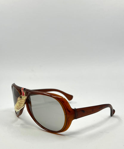The 70s|80s Italian Sunglasses – Unworn Vintage Aviator Amber Acetate-Org. Lenses