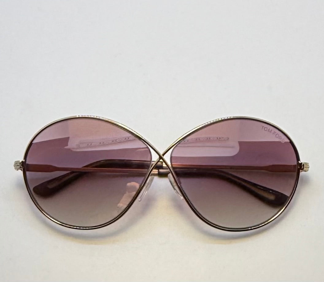 Tom Ford RAINA-02 TF564 28Z Oversized Mirrored Sunglasses-Discontinued, Made in Italy