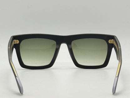 JAZO Sunglasses-Bold Square Sunglasses – Black Acetate with Green Gradient Lenses-Brand New