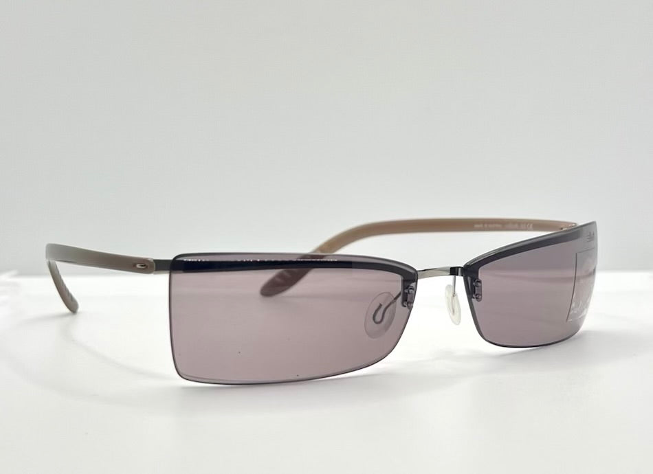 Silhouette 8596 10 6125 Vintage Sunglasses-Lavender Rimless Wrap Shield-Deadstock