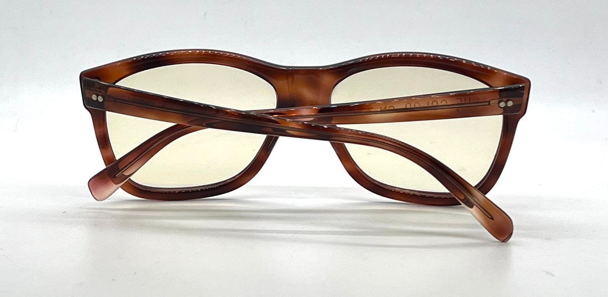 American Optical Vintage Tortoise Square Sunglasses-New Custom Yellow Lenses