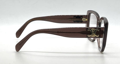 Celine Triomphe CL50146I Brown Cat Eye Eyeglasses Unworn-Full Kit-Italy