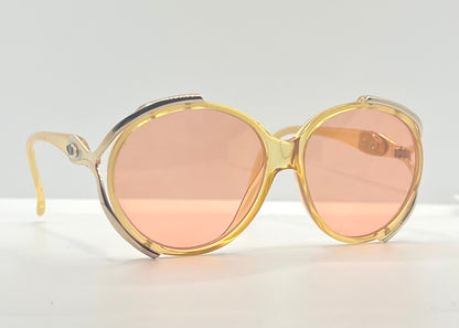 Vintage Christian Dior 2189 Sunglasses-Crystal Honey Optyl w/New, Custom Rose Lenses