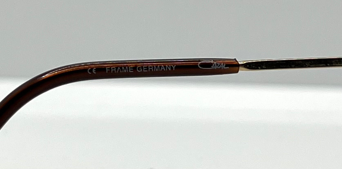 CAZAL 446 COL. 225 Vintage Eyeglass Frame-Made in Germany-Gold & Bronze Wire Semi-Rimless