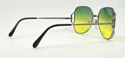 Vintage Nikon NK4608 Japan Aviator Sunglasse-New Green/Yellow Gradient Lenses