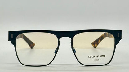 Cutler and Gross CGOP1366-03-Matte Black/Tortoise-56mm-Handmade in Italy-Full Kit