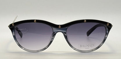 BRAND NEW/UWORN Deadstock Balmain BL 2007 Sunglasses – Made in France, Black/Smoky Grey