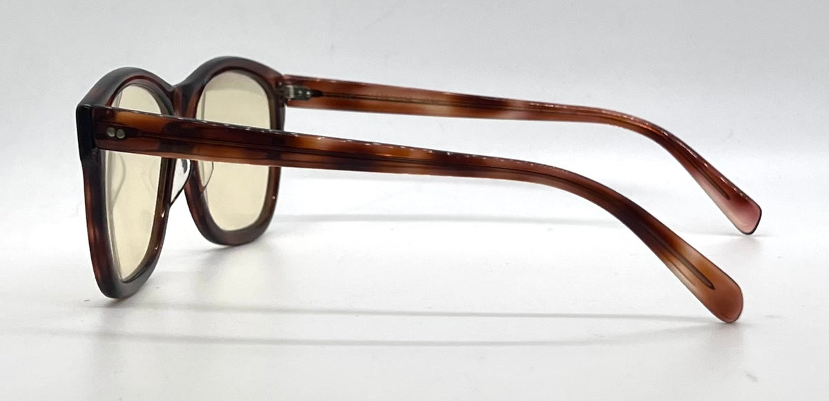 American Optical Vintage Tortoise Square Sunglasses-New Custom Yellow Lenses