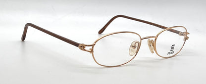 Fendi F522 Salmon Unworn/NOS Oval Eyeglasses-Made Italy 50mm